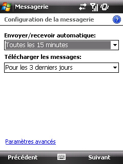 Configuration des mails de l'option Web & Mail de Bouygues