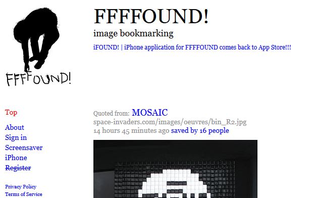 FFFFound, un service de Social Bookmarking pour les images